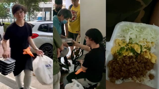 青年摊贩结业前免费派盒饭 闻讯民众出钱出力予鼓励