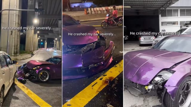 狮城男维修轿车 竟被车厂老板儿子偷驾还撞坏车