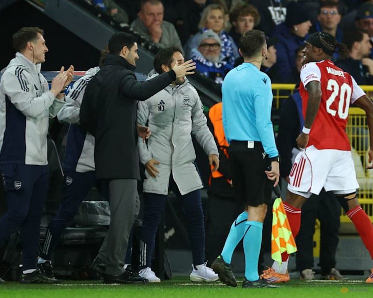 Arteta hails Madueke's 'magic moments' after Champions League double