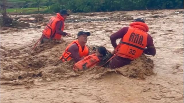 泰国北部暴雨成灾 楠府一人死亡近3万人断电