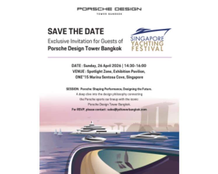 Porsche Design Tower Bangkok takes centre stage at Singapore Yachting Festival 2026