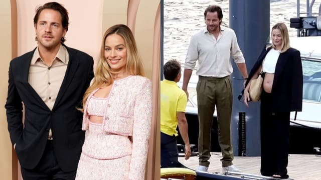 “Barbie”怀孕长这样！Margot Robbie与老公度假　孕肚藏不住