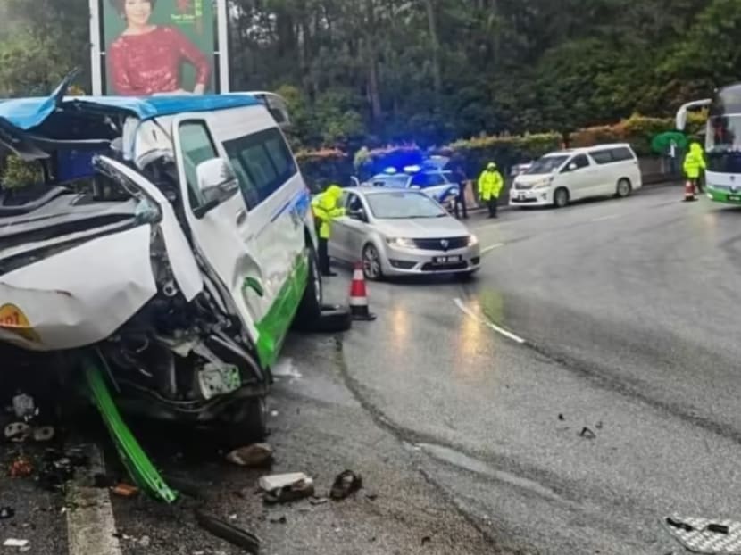 A photo of the accident's aftermath circulating on social media. 