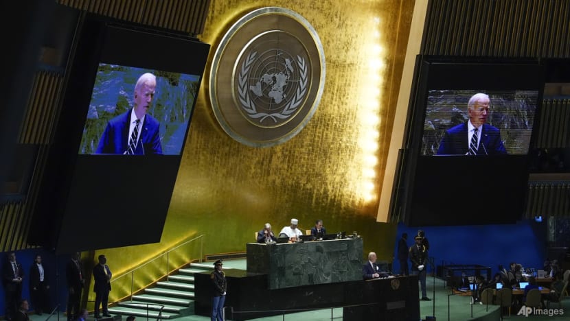 At UN for last time, Biden seeks to calm Mideast tension