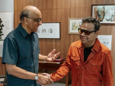 President Tharman shares he met singer-composer AR Rahman, praises him for giving Singapore talent 'valuable exposure'