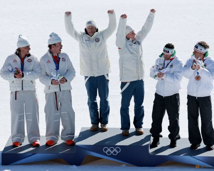 Crosscountry-Norway win men's team sprint to deliver Klaebo fifth Games gold