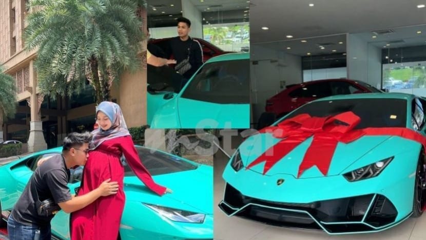 Hadiah Lamborghini untuk suami supaya sentiasa di sisi semasa berpantang