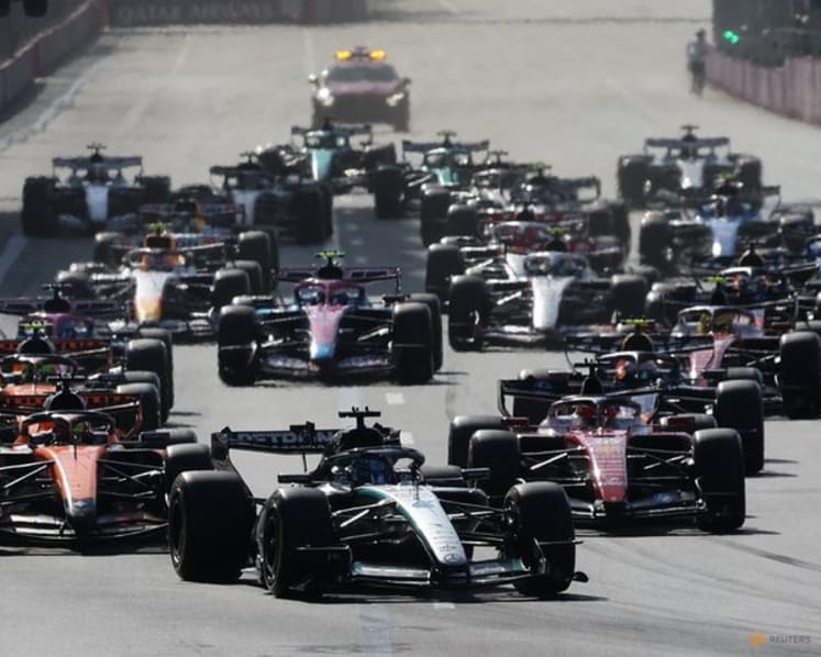 Russell fends off Verstappen to win in Baku, Antonelli fifth