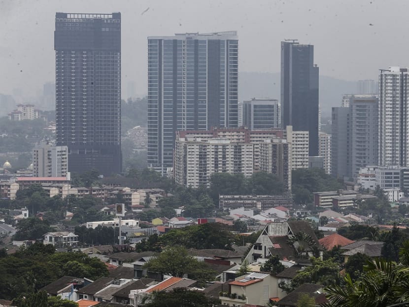 A general view of office blocks and condominiums in the Bangsar area in Kuala Lumpur,