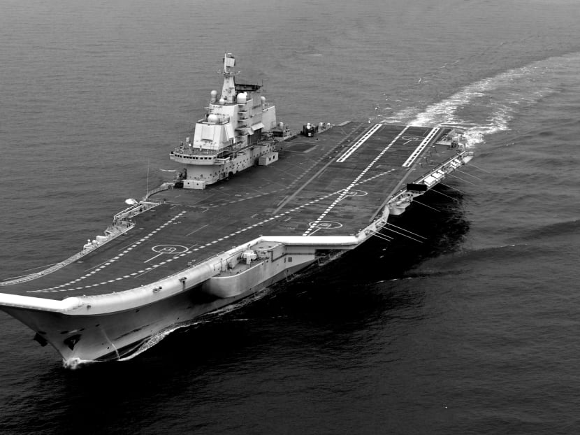 The Liaoning is a showpiece that makes an impressive backdrop for photo shoots but is not a serious contender against naval forces in the region. Photo: AP