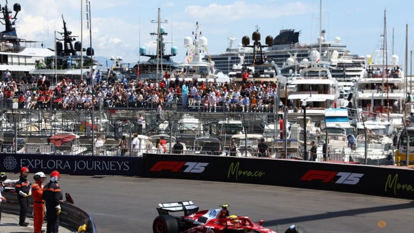 Leclerc completes sweep of Monaco practice, Hamilton crashes