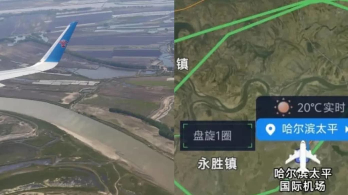 网民称中国南航班机落地复飞又再降落 乘客：不少人呕吐