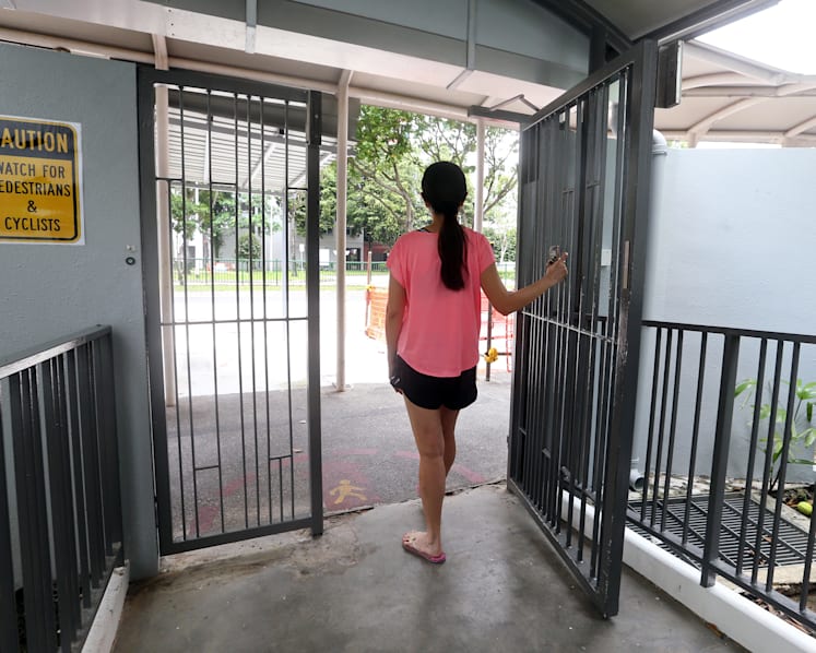 Cyclist-pedestrian crash — was condo exit's proximity to footpath a factor and what can be done?