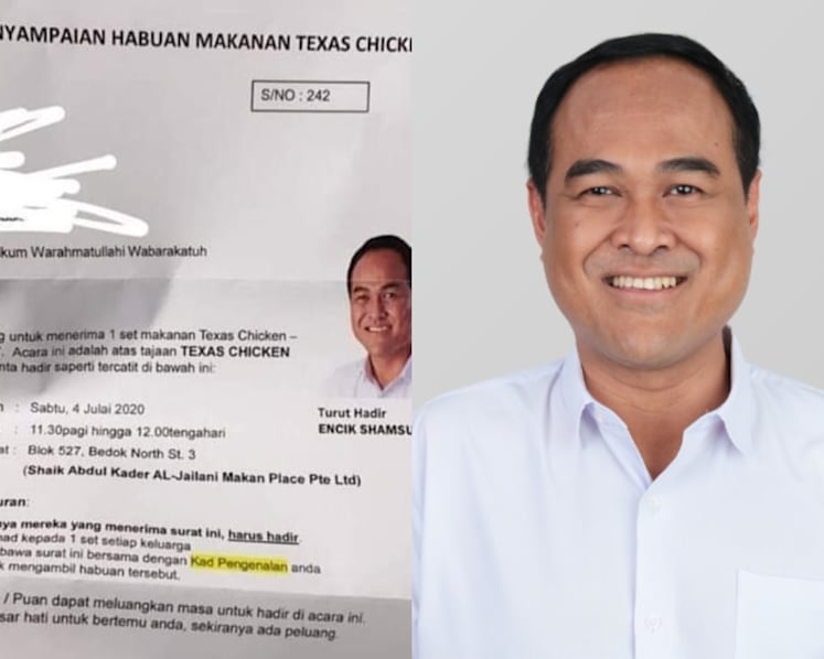 GE2020: PAP Aljunied candidate Shamsul Kamar refutes allegations of ‘luring’ voters with Texas Chicken meals