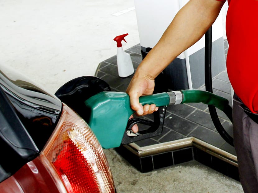 With falling oil prices, pump prices after the duty hikes will remain lower than the levels in the past two-and-a-half years, said Mr Shanmugaratnam. TODAY FILE PHOTO