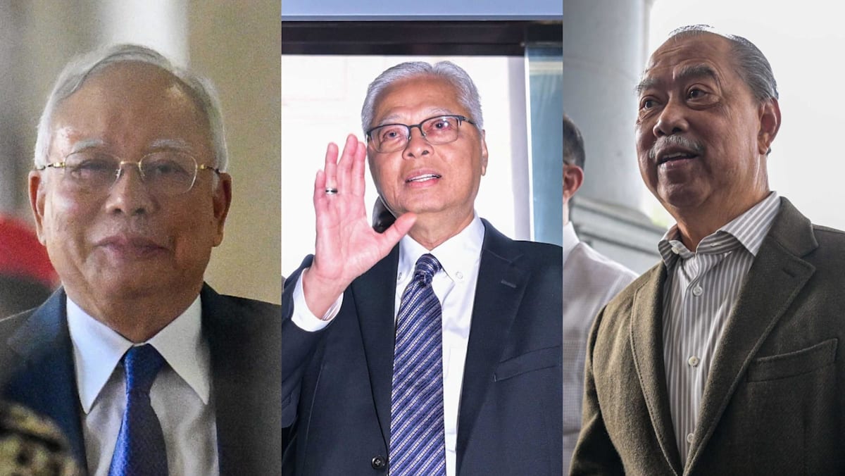 三名马来西亚前总理罕见地聚集在法院大楼，他们都面临着各自的法律诉讼