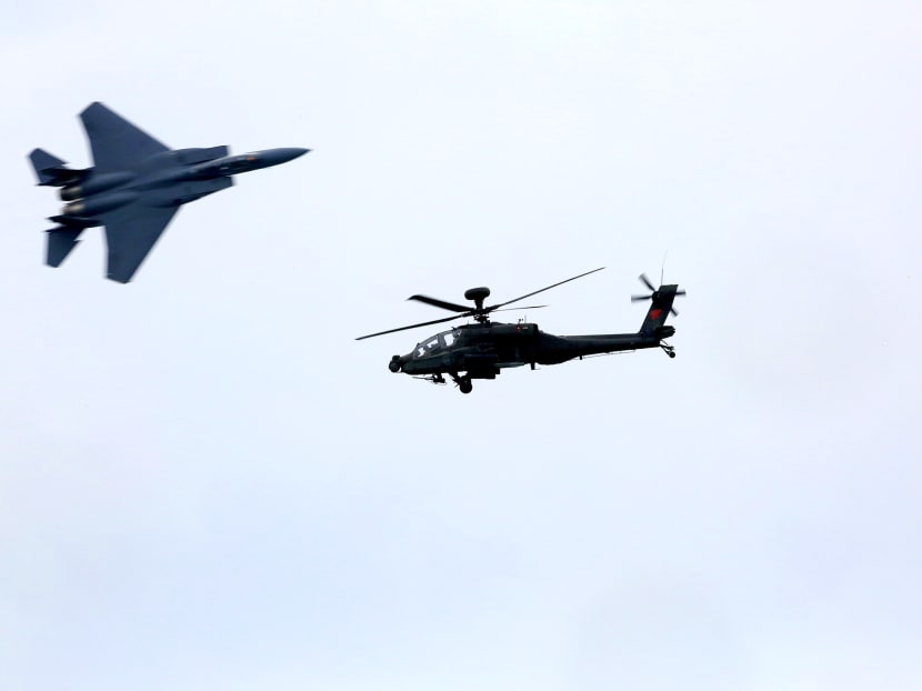 F-15SG jet, Apache helicopter to perform together at air show F-15SG jet, Apache helicopter to perform together at air show