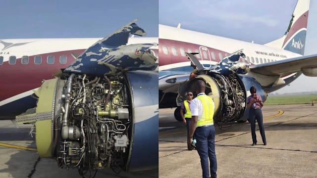 尼日利亚客机引擎空中爆炸 以单引擎惊险降落