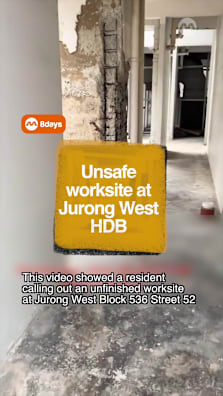 Town Council says they have issued a “stern warning” to contractors #8dayssg #8dayssgtrending #jurongwest #sgtiktok #fypsg 