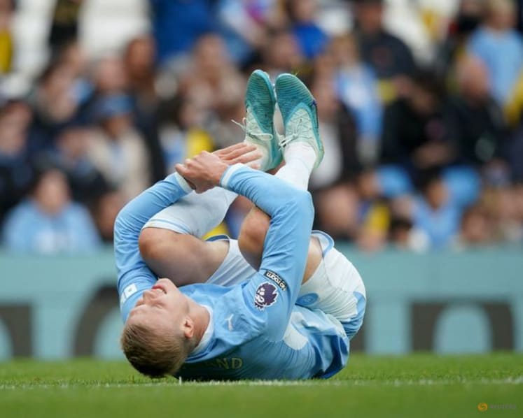 City's flying start comes at a cost, with Haaland limping off