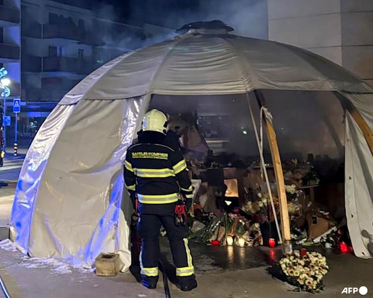 Memorial for Swiss bar fire victims goes up in flames: Police