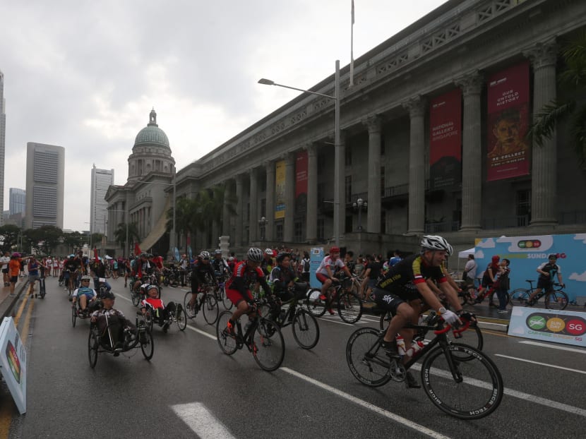 The Car Free Sunday event in the civic district.