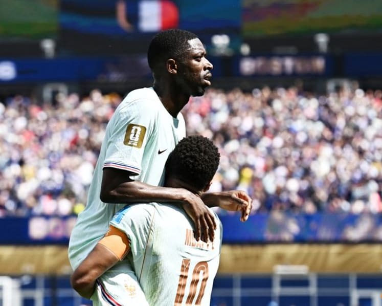 France's Dembele steals the show with 25-minute hat-trick against Norway