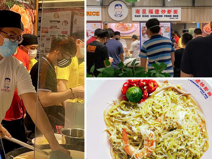 Lines formed 20 minutes after the food enclave opened today.