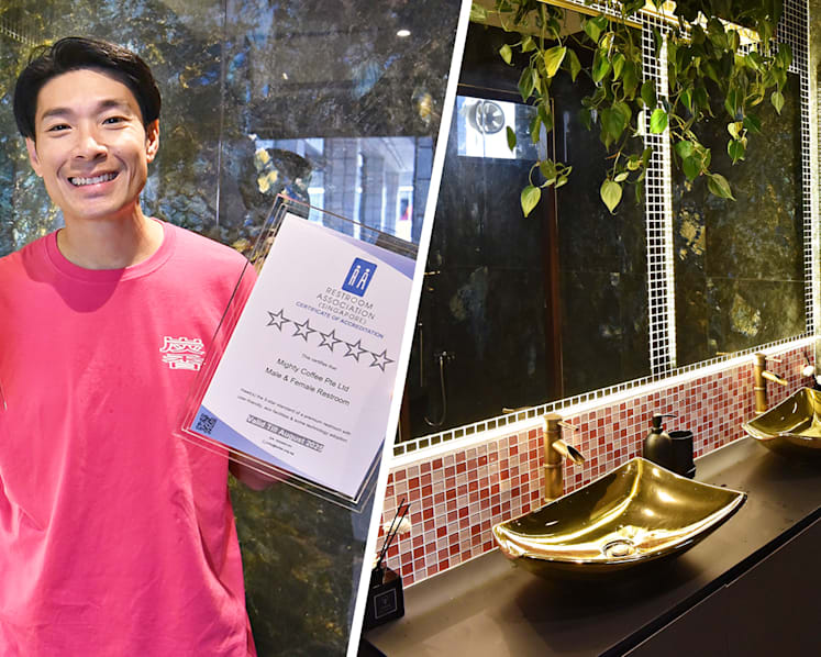 Ben Yeo’s posh kopitiam toilets awarded 5-star rating by restroom association, 1st coffeeshop to win accolade