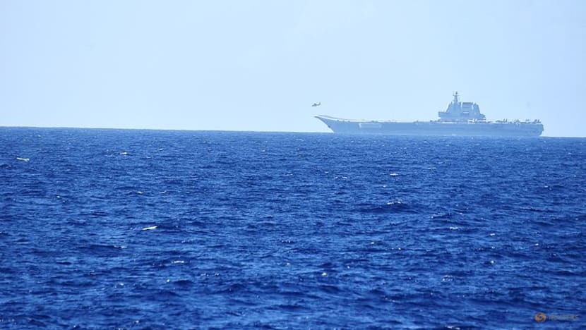 China's PLA navy perform first dual aircraft formation exercise in South China Sea China's PLA navy perform first dual aircraft formation exercise in South China Sea