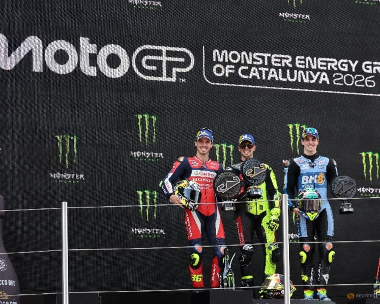 Di Giannantonio wins crash-marred Catalan GP after double red flag drama