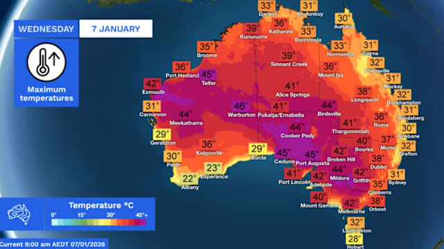 澳洲南部遭遇热浪 气温飙升至超过40摄氏度