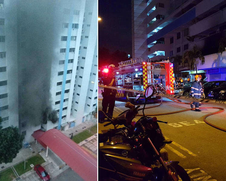 Over 65 residents evacuated after Serangoon North fire; 2 women taken to hospital