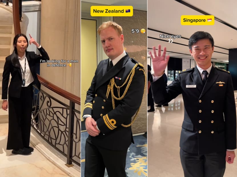 Screengrabs from one of the TikTok videos about the Shangri-La Dialogue, posted by Singapore's Ministry of Defence. Screengrabs from one of the TikTok videos about the Shangri-La Dialogue, posted by Singapore's Ministry of Defence.