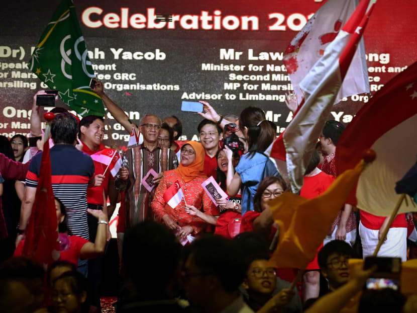 Speaker of Parliament Halimah Yacob attends the Marsiling National Day Dinner celebration held on August 6, 2017. Photo: Nuria Ling/TODAY
