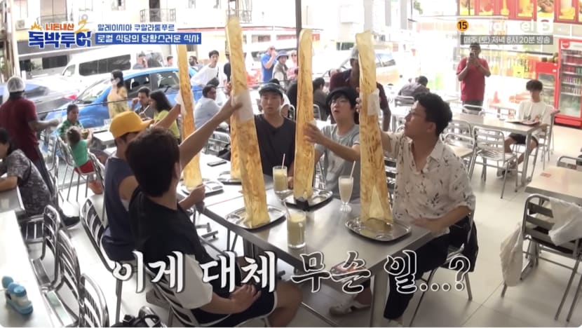 #trending: 'Ordered a pyramid, got the KLCC' — Korean celebrities stunned by height of tissue prata in Malaysia