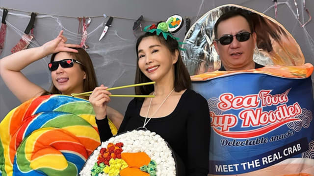 女儿办美食主题万圣节派对　陈秀环变身当“寿司”！