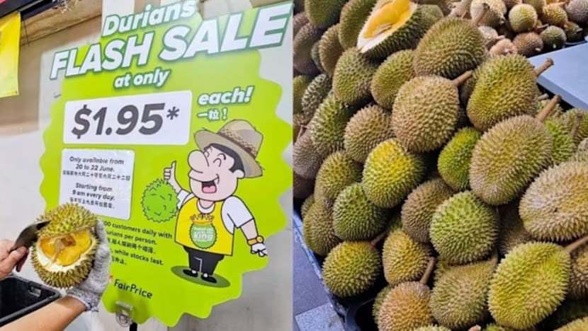 Jualan kilat durian FairPrice S$1.95 kembali lagi di 3 lokasi