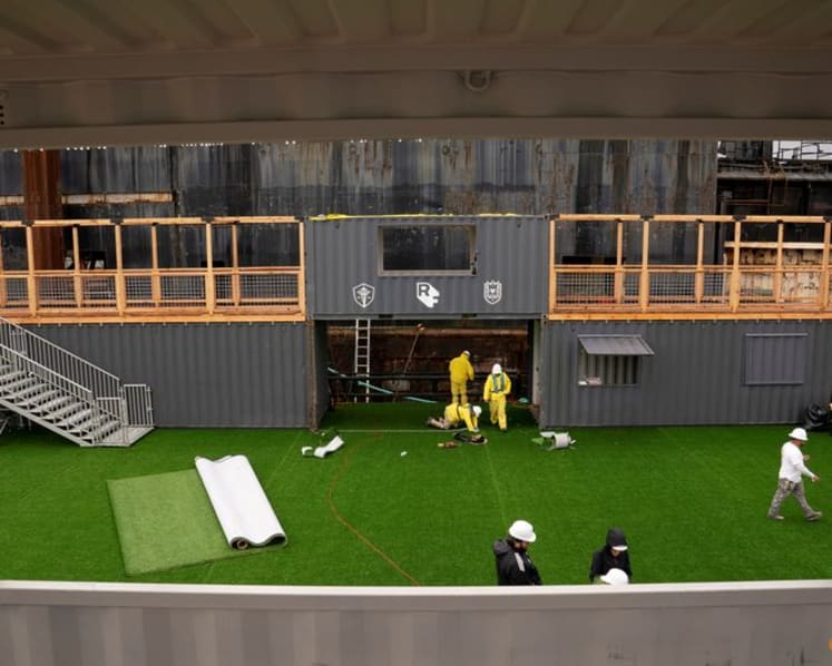 Seattle World Cup barge gives soccer's global language a waterfront home
