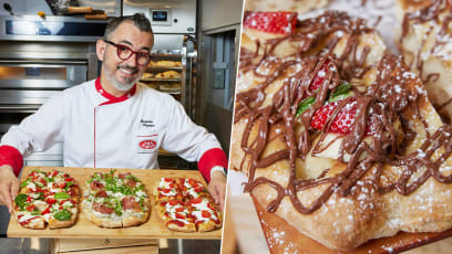 Bulgaria’s ‘God of Pizza’ Opens S’pore Kiosk Serving Focaccia-Style Nutella Pizza