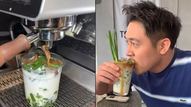 葱香咖啡、咖啡泡饭、牛肉汤拿铁　看着就提神醒脑！