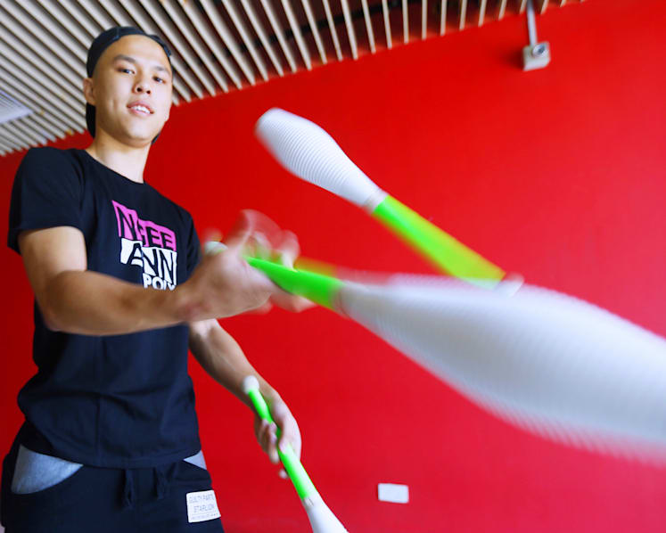 Student juggles studies and love of the circus