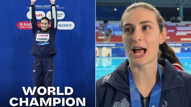 澳洲基尼夺女子1米跳板金牌 中国李亚杰摘银