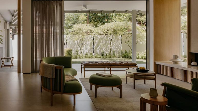 Inside a Singapore house that turns its split-level layout into a design advantage