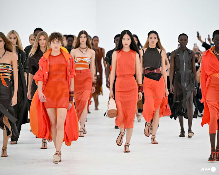 Hermes shows airy knits and slit skirts in spring/summer 2027 collection