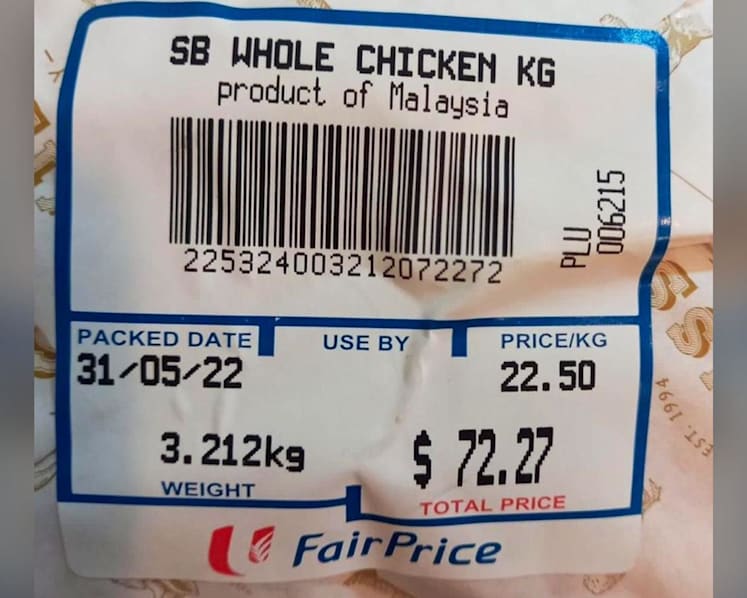 FairPrice clarifies why chicken costs S$72.27, hopes to 'dispel any possible misunderstanding' 