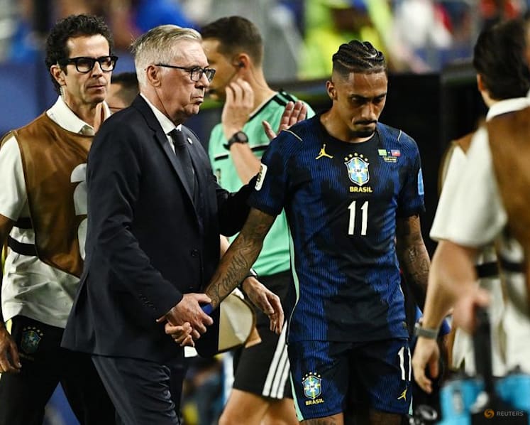Brazil keep faith with injured Raphinha after latest hamstring setback