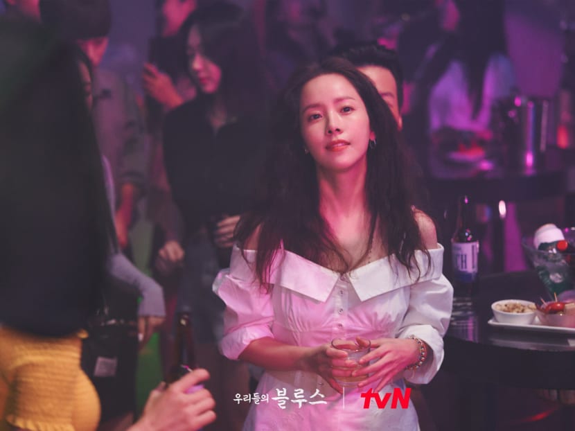 Han Ji-min in a still from Our Blues, an upcoming K-drama in April. 
