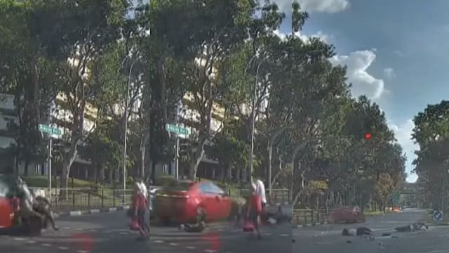 轿车闯红灯撞飞代步工具 三人送院 司机被捕