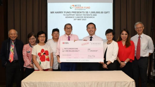 新加坡国立癌症中心获本地慈善家捐赠100万元